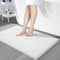 Yimobra Long Bathroom Rugs Non Slip Washable 44x24 Inch - Ultra Soft Absorbent Chenille Bath Mat, Quick Dry Shaggy Floor Carpet for Tub Shower, Wh...
