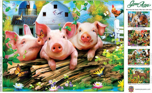 Masterpieces 300 Piece EZ Grip Jigsaw Puzzle - Three Lil' Pigs - 18"x24"...