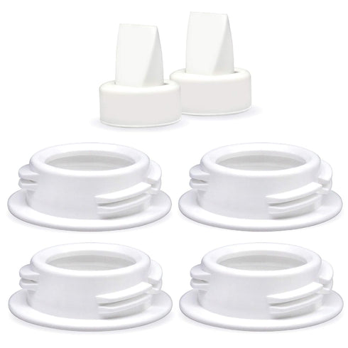 Maymom Baby Bottle Thread Changer; Allow Spectra S1 S2 Pumps Wide Mouth Flanges to be Compatible with Medela Bottles; Incl. Duckbills...