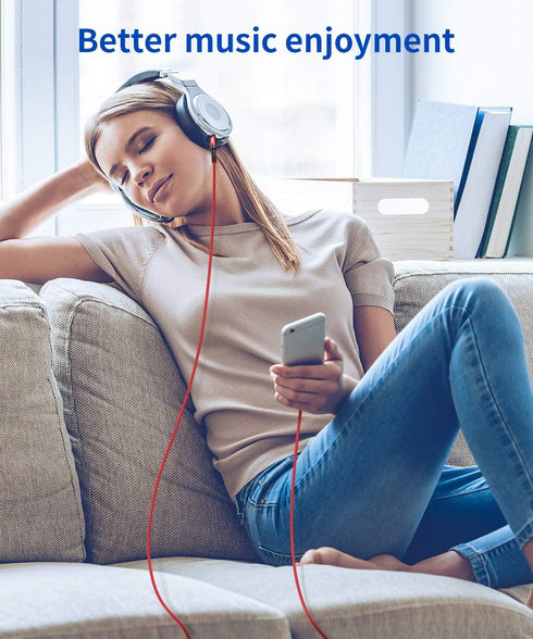 JSAUX Apple MFi Certified Lightning to 3.5mm Audio Cable 6FT, AUX Cord for iPhone Headphones Jack Compatible with iPhone 14/14 Plus/14Pro/13/13 Pr...