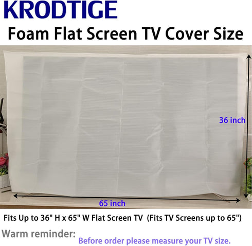 Foam Flat Screen TV Cover Fits Up to 36"H x 65"W Flat Screen TV(Fits TV Screens up to 65"),TV or Art Piece Protection During Storage, Move,Packing...