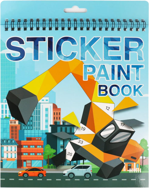 Vehicle Sticker Book for Kids Ages 4-8, Crafts for Kids Ages 4-8 Sticker Paint Books Boys and Girls Birthday Gifts Party Favor, Travel Toys Car St...