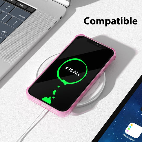 for iPhone 12 Pro Max Case Clear, Transparent Jelly Protective Silicone Phone Case with Design for Women Girly Cute Simple, Thin Slim Fit Soft Fle...