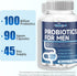 Probiotics for Men, 100 Billion CFUs with Prebiotics, Saw Palmetto Berry, Pumpkin Seed, Cranberry & Lycopene for Prostate Urinary Health, Mens Pro...