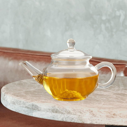 Restaurant Teapot Tea Steeper Handle Teapot Transparent Glass Teapot Tea Kettle Small Glass Teapot Tearoom Teapot Kettle Hotel Coffee Pot Glass Te...