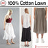 | Cotton Lawn Fabric | 100% Cotton | Thin | 58" Wide | Lining, Sewing, Air Feel Layer | Cloth, Solid (White, 2 Yard)...