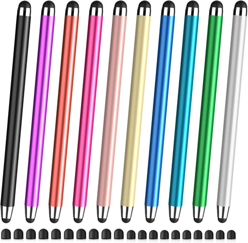 Stylus Pens for Touch Screens,10 PACK 2 in 1 Capacitive Apple Pen ipad Stylus Pencil Universal Stylus Pen for iPad iPhone Android Phone Samsung Ga...