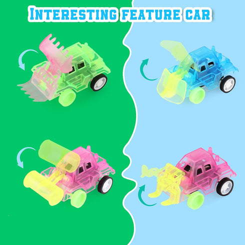 28 Pcs Construction Toys for Boys Kids 4-8 Construction Party Favors Mini Pull Back Vehicles Small Construction Excavator Truck Sand Toy for Pinat...