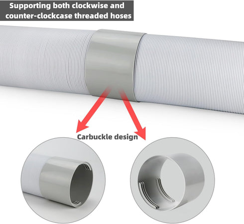5.9" Portable Air Conditioner Hose Extension Coupler -Portable Air Conditioner Exhaust Hose Coupler Window Adapter...