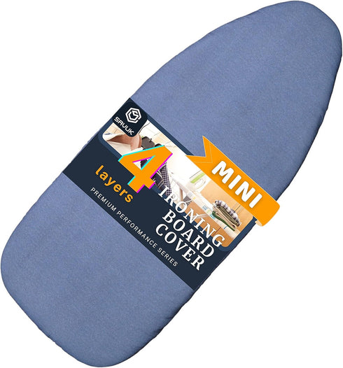 12.5 X 30 inch Smart Table top Ironing Board Cover and Pad with Standard Size, Fits Small, Mini Board, Easy Placement, Extra Thick Padding, Elasti...