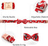 Lionheart glory Christmas Dog Bow Collar Santa Print Bow Dog Collar Girl or Boy Dog Bow tie Collar Pet Gift Adjustable Dog Collar for Large Dog...