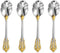 KEAWELL 6" Tea Spoons Set of 4, Coffee Espresso Demitasse Vintage Tea Spoon, 18/10 Stainless Steel, Gold Accent...