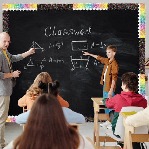 83 Ft Classroom Borders for Bulletin Board Bulletin, Removable Board Borders Trim, Bulletin Board Decorations Self-Adhesive Bulletin Borders (5 Di...