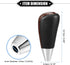 Automatic Gear Shift Knob Compatible for Toyota Land Cruiser 2003-2021, Durable Faux Leather Plastic Black Brown Drilled Grain Pattern...