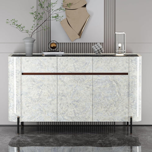 White Beige Grey Granite Marble Contact Paper Glossy Waterproof Marble Peel and Stick Wallpaper for Kitchen Bathroom Vinyl Self Adhesive Marble Co...