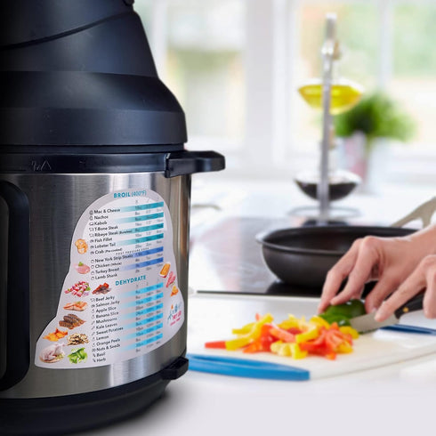Air Fryer Magnetic Cheat Sheet Set, Instant Air Fryer Cooking Times Chart, Air Fryer Accessories Cooking Program Cheat Sheet, Kitchen Frying Lid C...