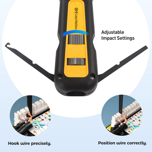 Cable Matters Punch Down Tool with 110 & 66 Blade, RJ45 Ethernet Punch Tool, Keystone Punchdown Tool for Cat 8, Cat 7, Cat 6A, Cat 6, Cat 5e, Cat ...