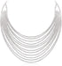 Flyonce Multi Layered Choker Collar Necklace, Glitter Black Rhinestone Crystal Tassel Multi-Strand Fringe Chains Bib Statement Necklace Prom Jewel...