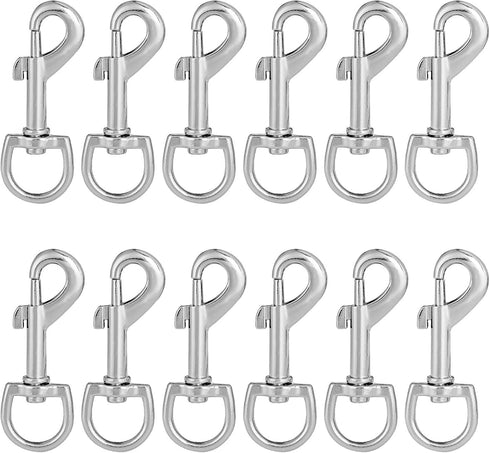 3 Inch Swivel Snap Hooks, 12Pcs Heavy Duty Pet Leash Hooks Swivel Eye Snap Clips for Dog Leash DIY Crafts Project...