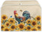Sunflower Roosters Chickens Toaster Oven Covers for Kitchen Polyester Fabric Quilted Toaster Appliance Dust-proof Cover for Small Appliance Dust C...