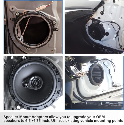 RED WOLF Car Door Speaker Adapter Spacer Ring Compatible with Nissan Frontier Altima Sentra 2004-2019, KIA K2 2011-2019, Infiniti Q25 2011-2021 6....