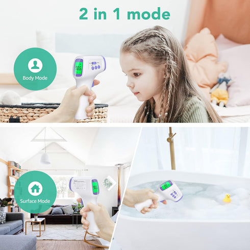 Thermometer for Adults and Kids Forehead Thermometer for Kids Digital Touchless Thermometer Infrared Forehead Thermometer with 3 in 1 LCD Display ...