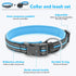 BSEEN Reflective Dog Collar and Leash Set - Adjustable Nylon Dog Collar& Leash with Neoprene Padded, Heavy Duty Dog Collar with 5 Feet Dog Lead fo...
