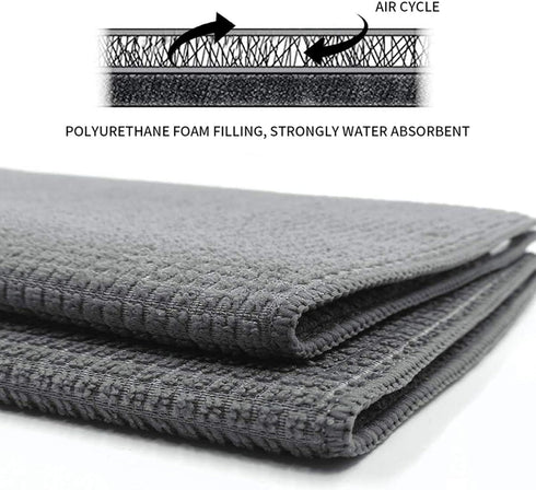 Topsky Microfiber Dish Drying Mat 2 Pack, 20 X 15 Inch Kitchen Counter Mats Reversible Baby Bottles Dish Dry Pad,Super Absorbent Gray...