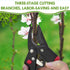 Pruning shears, work 3 times easier, MUSTKING garden clippers (Adjustable- Upgraded- Reddish black)...