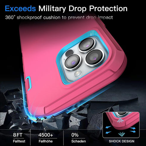 GYJ Case for iPhone 15 Pro Max Case 6.7" with 2 Screen Protector, Full Body Heavy Duty Military Grade Cover, Shockproof Drop-Proof Protective Phon...