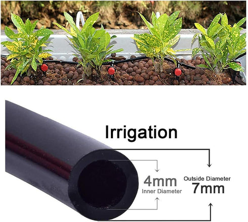 50pcs Drip Barbed connectors, Drip Irrigation Parts End Plug for 1/4 inch Drip Irrigation Tubing, Drip Irrigation Fitting for Garden Drip Irrigati...