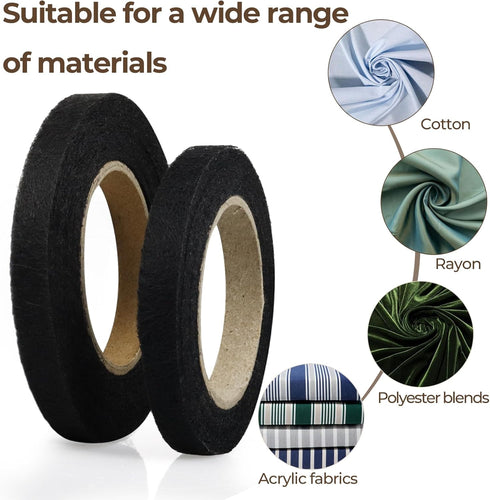PLANTIONAL 2 Rolls Iron on Hem Tape, Fabric Fusing Hemming Tape - Light and Medium Weight Adhesive Web, No Sewing Needed, Ideal for Bonding and Cr...