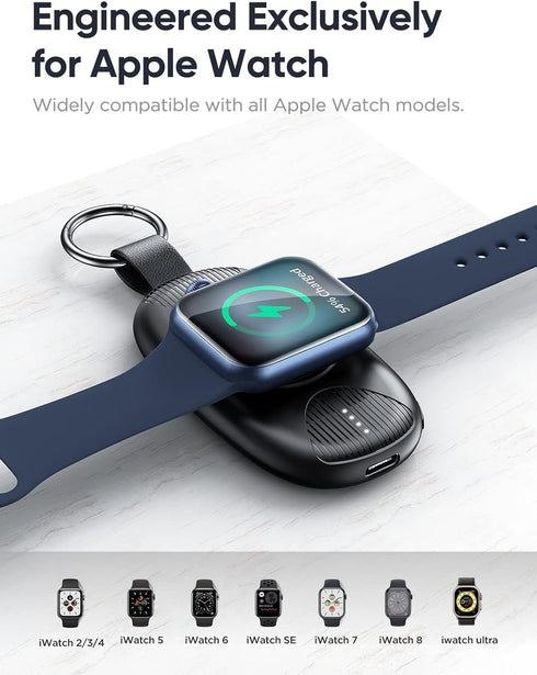 Portable Charger for Apple Watch, 1000mAh, Magnetic Keychain Apple Watch Charger, Apple Watch Accessories......