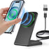 Magnetic Wireless Charger 15W Fast Mag-Safe Charger Stand for iPhone 15/14/13/12 Series Magnet Wireless Charging Station with Sleep-Friendly Adapt...