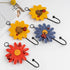 Notakia Creative Daisy Resin Wall Hooks Wall Mounted Art Flower Iron Hook Hand-Painted Hanging Coat/Hat/Key/Towel Hooks Home Decoration(Set of 4)...