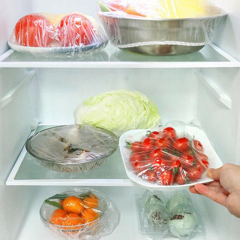 400 Pcs Fresh Keeping Bags,Plastic Food Storage Covers,Elastic Sealing Bowl Lids,Adjustable Wrap Bowl Covers for Family Kitchen Outdoor Picnic...