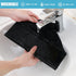 Boudar Black Foldable Dresser Drawer Organizers Underwear Organizer Dividers?5 Cell Foldable Storage Boxes Drawer under Cabinet Organizer for Bra,...