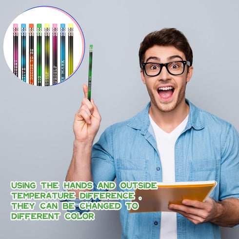 100 Pcs Inspirational Pencils Color Changing Pencils Bulk Motivational Pencils with Eraser HB Wooden Pencils for Kids Students Classroom Back to S...