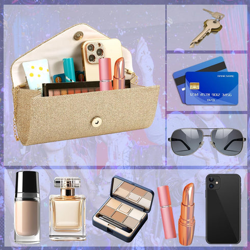 Clutch Purses for Women,Evening Bag Envelope Clutch with Detachable Chain Sparkle Elegance...