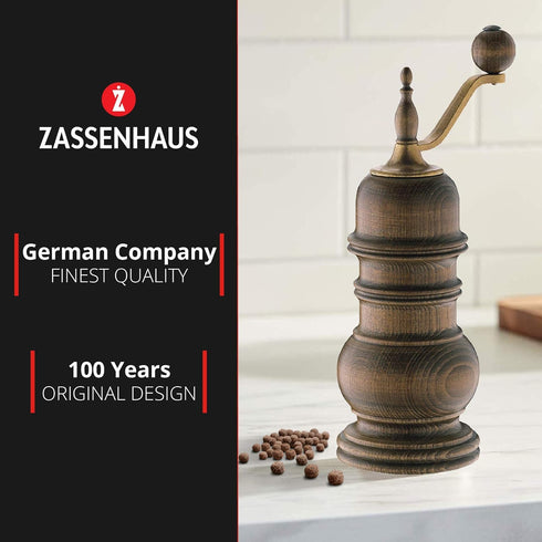 Zassenhaus Speyer 5.1-Inch Dark Stained Beech Pepper Mill...