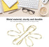100Pcs Cute Gold Mini Paper Clips,Flower and Arrowhead Shapes Paper Clips Electroplated Gold Paper Clips for Wedding Marriage Office School Home(#...