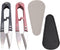 2Pcs Multicolor Mini Sewing Scissors Clipper 2Pcs Leather Scissors Sheath Cover Small Embroidery Thread Thrum Yarn Trimming Nipper U-Shaded Craft ...