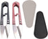 2Pcs Multicolor Mini Sewing Scissors Clipper 2Pcs Leather Scissors Sheath Cover Small Embroidery Thread Thrum Yarn Trimming Nipper U-Shaded Craft ...