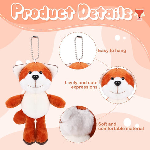 12 Pcs Cute Stuffed Animal Toy 4 Inch Mini Plush Turtle Puppy Dog Pig Ornaments Stuffed Doll Keychain Handbag Pendant for Birthday Party Favors DI...