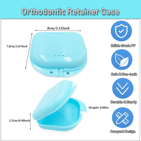 Orthodontic Retainer Case with Vent Holes - Light Blue...
