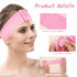 Pimoys 30 Count Disposable Headbands for Facials Women Skincare Headbands Facial Headband Stretch Makeup Headbands for Women Girls Salons Bath Mak...