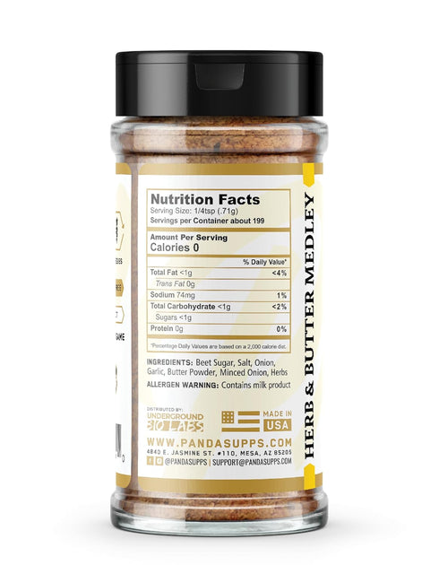 Underground Bio Labs | Prep By Jefe Premium Seasoning | Low Sugar/Sodium | MSG/Gluten Free | 7 Mouthwatering Flavors (5oz) (Herb & Butter Medly)...