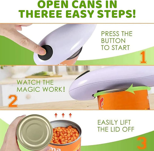 Yinuoday Electric Can Opener with Manual Bottle Opener Battery Operated Handheld Can Opener Smooth Edge Automatic Can Opener for Most Sized Cans...