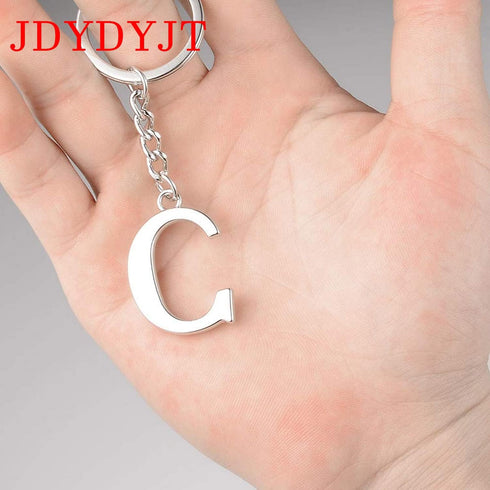 Keychain Initial Letter Key Chain Silver for Men Women Personalized Alphabet Monogram Keychain for Car Keys...