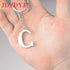Keychain Initial Letter Key Chain Silver for Men Women Personalized Alphabet Monogram Keychain for Car Keys...